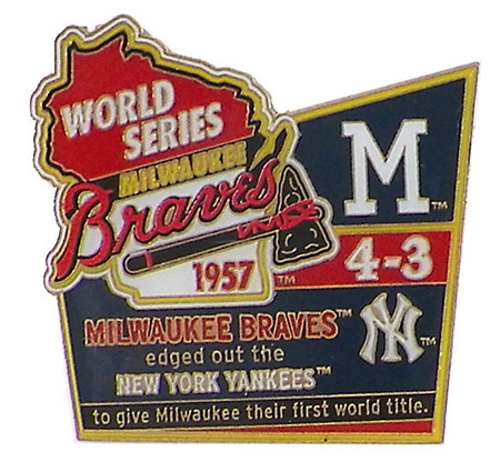 World Series Milwaukee Braves 1957 patch !!