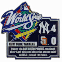 1998 World Series Commemorative Pin - Yankees vs. Padres