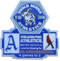 1930 World Series Commemorative Pin - Athletics vs. Cardinals