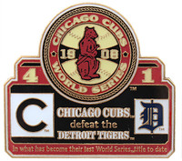 1908 World Series Commemorative Pin - Cubs vs. Tigers