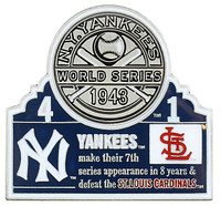 1943 World Series Commemorative Pin - Yankees vs. Cardinals