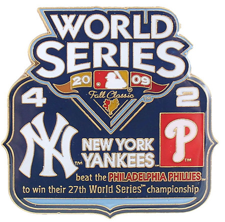 1957 World Series Commemorative Pin - Braves vs. Yankees