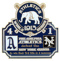 1913 World Series Commemorative Pin - Athletics vs. Giants