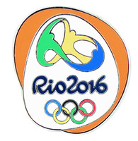 Rio de Janeiro 2016 Olympics Logo Pin - Orange