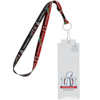 Super Bowl LI (51) Lanyard w/ Ticket Holder & "I Was There" Pin