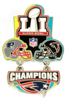 Super Bowl LI (51) Oversized Commemorative Pin - Dangler Style