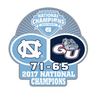 North Carolina 2017 Men's Final Four Champs Pin w/ Score