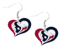 Houston Texans Swirl Heart Earrings