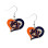 Auburn Tigers Swirl Heart Earrings