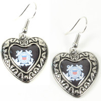 Coast Guard Charmed Heart Earrings