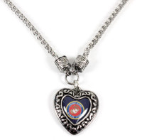 Marines Charmed Heart Necklace