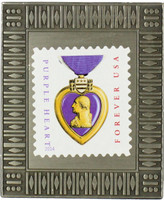 Purple Heart Stamp Pin