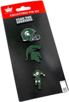 Michigan State Spartans Four Pin Collector Set