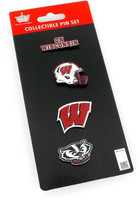 Wisconsin Badgers Four Pin Collector Set