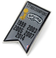 San Antonio Spurs 5-Time NBA Champions Pin