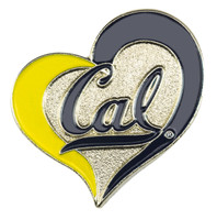 Cal Berkeley Bears Swirl Heart Pin