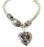 Army Charmed Heart Bracelet