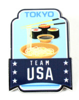 2020 Tokyo Olympics Team USA Noodles and Sushi Lapel Pin