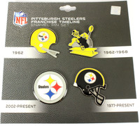 Pittsburgh Steelers Logo / Helmet Evolution Pin Set