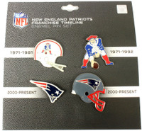 New England Patriots Logo / Helmet Evolution Pin Set