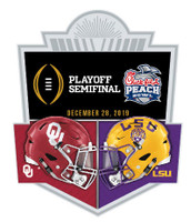 2019 Peach Bowl Dueling Pin - Oklahoma vs. LSU