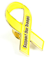 Support Our Troops Yellow Ribbon Pin #2