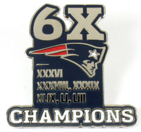 New England Patriots 6-Time Super Bowl Champions Pin - Limited 1,000