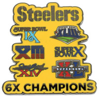 Pittsburgh Steelers 6-Time Super Bowl Champions Pin - Limited 1,000