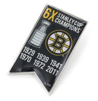 Boston Bruins 6-Time Stanley Cup Champs Pin