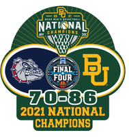 Baylor Bears 2021 Men's Final Four Champs Pin w/ Score