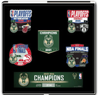 Milwaukee Bucks 2021 NBA Champions Five Pin Set - Limited 10,000