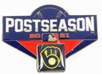 Milwaukee Brewers 2021 Post Season Oversized Pin - 1.75"