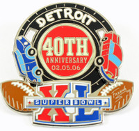 Super Bowl XL 40th Anniversary Pin by Charles Fazzino