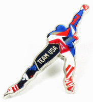 2022 Team USA Silhouette Speed Skating Pin