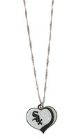 Chicago White Sox Glitter Heart Necklace