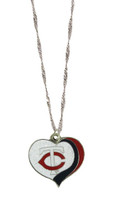 Minnesota Twins Glitter Heart Necklace