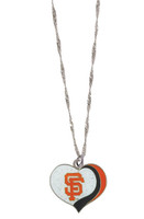 San Francisco Giants Glitter Heart Necklace