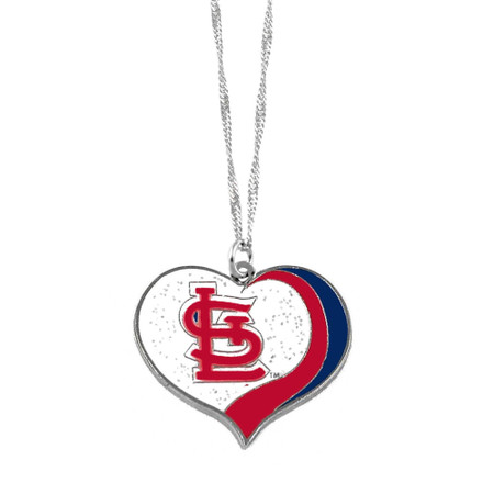 St. Louis Cardinals Glitter Heart Earrings