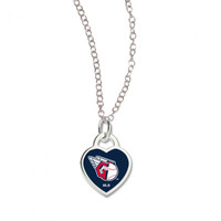 Cleveland Guardians Reversible Heart Necklace