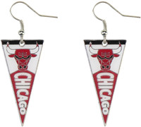 Chicago Bulls Pennant Earrings