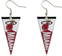 Miami Heat Pennant Earrings