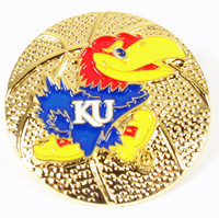 Kansas Jayhawks Sculptured Basketball Pin