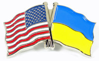 United States of America and Ukraine Flag Pin