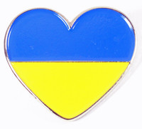 Ukraine Heart Flag Pin