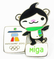 Vancouver 2010 Olympics Miga Mascot Pin