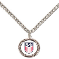 US Soccer National Team Glitter Necklace