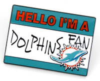 Miami Dolphins Name Tag Pin