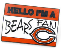 Chicago Bears Name Tag Pin