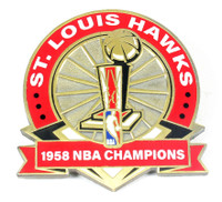 St. Louis Hawks 1958 NBA Champions Pin - Limited 1,000