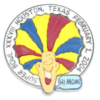 Super Bowl XXXVIII (38) - Hi Mom Pin